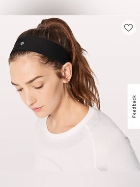 Lululemon Fly Away Tamer Women's Black Headband for All Hair Types